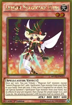 Yugioh Lemon Magician Girl MVP1-ENG51 Gold Rare 1st Edition Near Mint - Image 1
