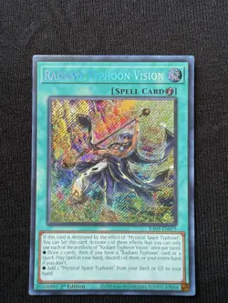 Yu-Gi-Oh! Radiant Typhoon Vision RA05-EN075 1st Ed Konami Secret Rare - Image 1