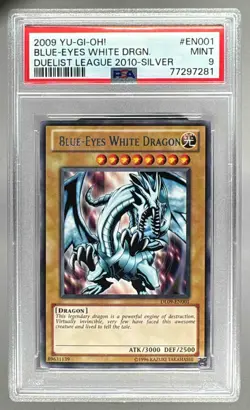 2009 Yu-Gi-Oh! Blue-Eyes White Dragon EN001 PSA 9 77297281 - Image 1