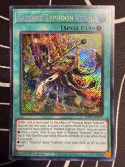 Radiant Typhoon Vision (SECRET RARE) RA05-EN075 (NM) 1st Edition Yu-Gi-Oh! - Image 1