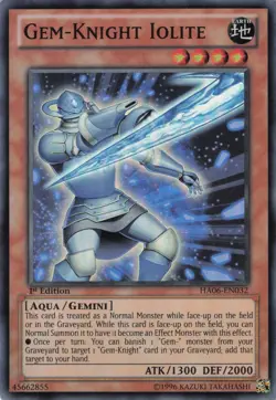 Yugioh Gem-Knight Iolite HA06-EN032 Super Rare 1st Edition LP - Image 1
