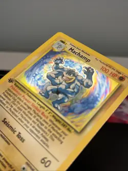 Pokemon TCG Machamp Holo 1st Edition Base Set #8/102 Holo Rare MP Condition - Image 3
