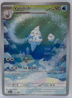 Pokemon TCG Vanillish 112/086 – White Flare – Art Rare – NM - Image 1