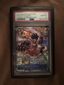 Luffy Op11-118 Manga Rare Snake man Manga PSA 10 English - Image 1
