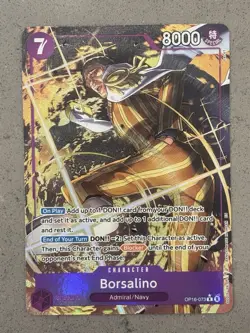 One Piece CCG Borsalino Op16-073 Rare Holo English Near Mint - Image 1