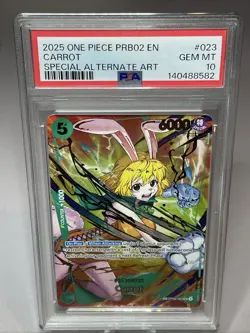 One Piece PRB02 - Carrot SP Alt Art - OP08-023 SR - PSA 10 - Image 3