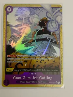 One Piece Gum-Gum Jet Gatling Alt Art OP03-072 R Best Vol. 2 PRB-02 English - Image 1