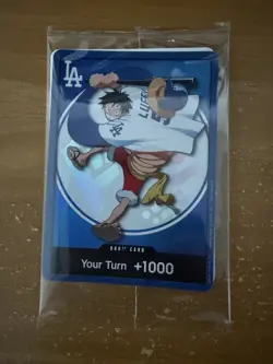 ONE PIECE X DODGERS PROMO MONKEY D LUFFY DON CARD IN HAND - Image 4