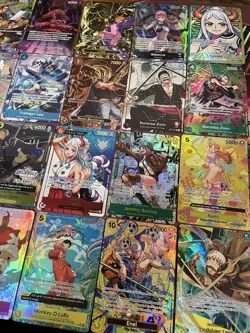 One Piece TCG Card Lot 100 AUTHENTIC Cards - Guaranteed Foils + Super Rares! - Image 1
