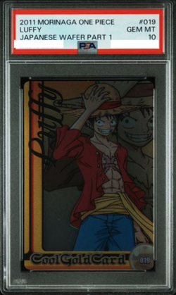 PSA 10 Luffy #019 One Piece Morinaga Wafer Part 1 Card 2011 Japanese - Image 1
