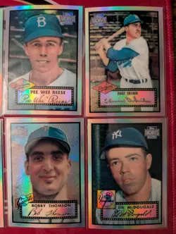 2001 Topps Archives Reserve All Refractors 10 Card Lot - Feller, Bauer, Reese - Image 4