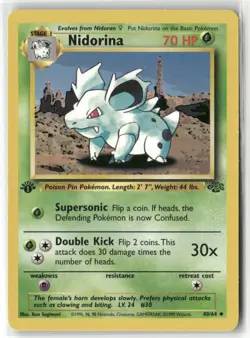 Pokemon Nidorina 40/64 1st Edition Jungle Uncommon - Image 1