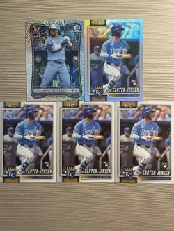 Topps/Bowman Chrome - Carter Jensen Royals 2026 Rookie 5-Card Lot - Image 1