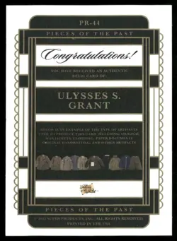 2025 Pieces of the Past Authentic Uniform Relic Ulysses S. Grant PR_44 - Image 2