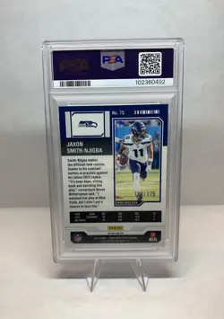 2023 Panini Contenders Optic Jaxon Smith-Njigba #75 Red Prizm /175 PSA 10 POP 2 - Image 2