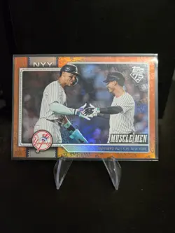 2026 Topps Series 2 - Muscle Men Aaron Judge & Cody Bellinger Orange ASG 01/25 - Image 1