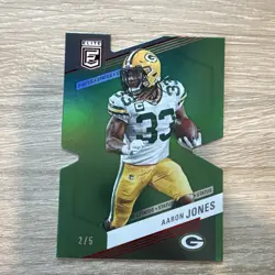 2023 Panini Donruss Elite Football Aaron Jones Die Cut 2/5. Packers Color Match - Image 1