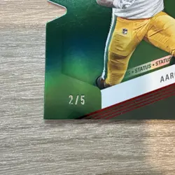 2023 Panini Donruss Elite Football Aaron Jones Die Cut 2/5. Packers Color Match - Image 2