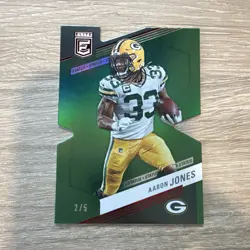 2023 Panini Donruss Elite Football Aaron Jones Die Cut 2/5. Packers Color Match - Image 3
