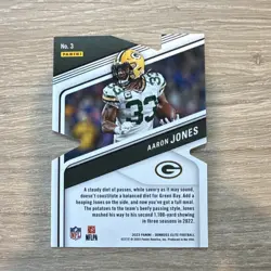 2023 Panini Donruss Elite Football Aaron Jones Die Cut 2/5. Packers Color Match - Image 4