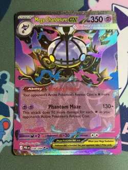 Mega Chandelure ex 038/084 Double Rare Pokemon TCG Pitch Black ME05 English NM - Image 1