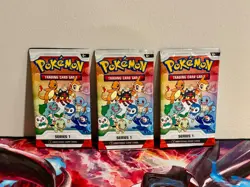 * LOT OF 3* Pokemon First Partner illustration Collection Sealed Packs Series 1 - Image 1