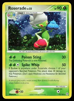 Roserade 13/130 Holo Rare Diamond & Pearl Pokemon Card - Image 1