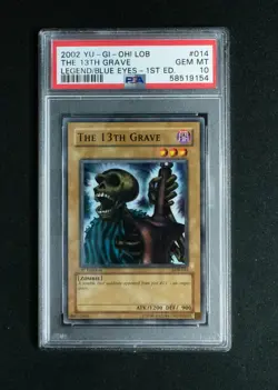 Yugioh THE 13TH GRAVE 1st Edition LOB-014 (GEM MINT) PSA 10 - Image 1