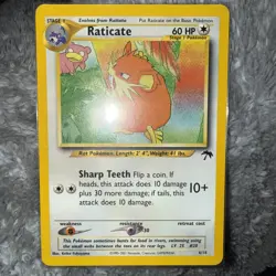 Pokemon Raticate Southern Islands Promo 06/18 60 HP Stage 1 Regular English Card - Image 1