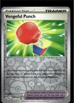 Pokemon Vengeful Punch 197/197 Obsidian Flames Reverse Holo Uncommon 5 Card Lot - Image 1