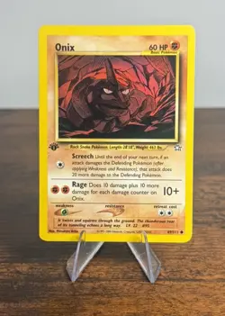 1st Edition Onix 69/111 Neo Genesis Pokemon Card - Image 1