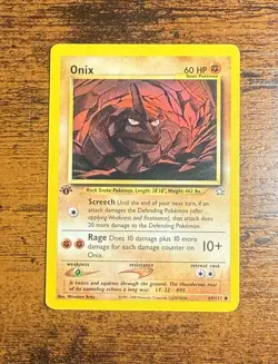 1st Edition Onix 69/111 Neo Genesis Pokemon Card - Image 2