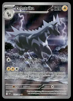 Zebstrika 115/086 Illustration Rare White Flare Pokemon Near Mint - Image 1