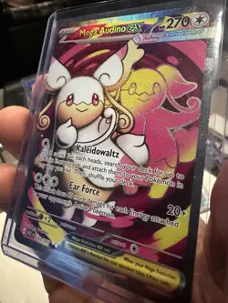 Pokemon Mega Audino EX Secret Rare Full Art Holo 253/217 illustration English - Image 3