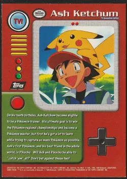 topps Pokemon TV Animation Edition Series 1 Holo Foil TV1 Ash Ketchum - Image 2