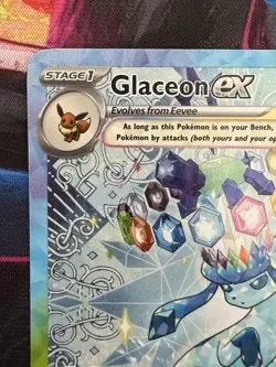 Pokemon TCG Glaceon EX Prismatic Evolutions Holo Card 150/131 SV - Image 2