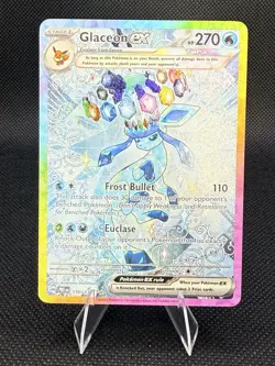 Pokemon TCG Glaceon EX Card Sir Prismatic Evolutions 150/131 Fresh NM Condition - Image 1