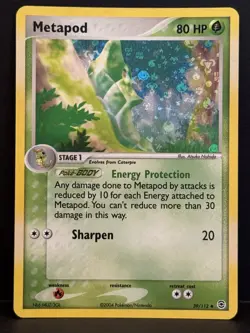 Pokemon TCG Metapod Reverse Holo 39/112 FireRed & LeafGreen 2004 Near Mint - Image 1