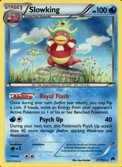 Slowking 21/122 Holo Rare BREAKpoint Pokemon Near Mint - Image 1