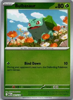 Bulbasaur Common Reverse Holofoil Near Mint MEG 001/132 - Image 1