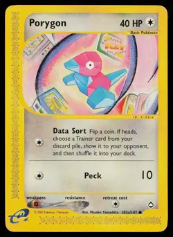 Porygon (103b) 103b/147 Common Aquapolis Pokemon Near Mint - Image 1