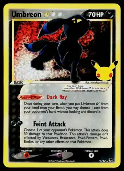 Pokemon Umbreon Star #17/17 Celebrations: Classic Collection - Image 1