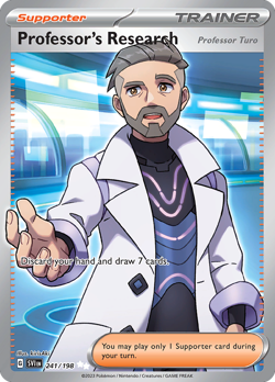 PROFESSOR'S RESEARCH (PROFESSOR TURO) 241/198 SCARLET & VIOLET POKEMON NM/M - Image 1