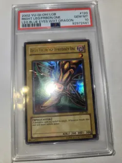 PSA 10 Right Leg of the Forbidden One LOB-120 Ultra Rare Unlimited *9503 Yugioh - Image 3