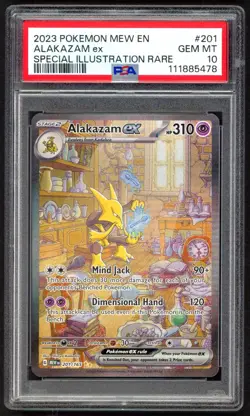 Pokemon Card - PSA 10 Alakazam EX 201/165 - 151 SIR - GEM MT - PSA10 - Image 1