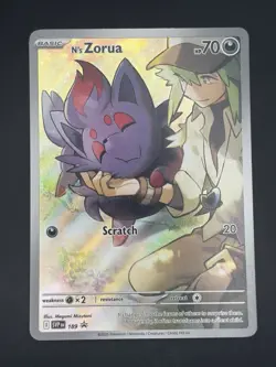 Pokemon TCG N's Zorua SVP 189 Journey Together ETB Black Star Promo Card - NM - Image 3