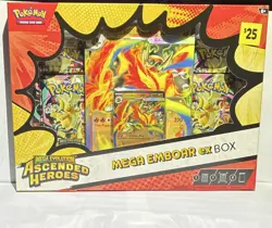 Pokemon TCG Mega Evolution Ascended Heroes Mega Emboar ex Box SEND OFFERS - Image 1