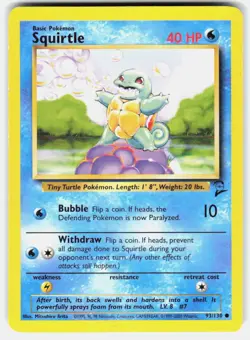 Pokemon tcg Base Set 2 Squirtle Lightly played - Image 1