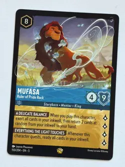 Mufasa - Ruler of Pride Rock 150/204 Disney Lorcana Shimmering Skies Legendary - Image 1
