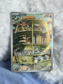 167/162 Litten - Temporal Forces - Illustration Rare - Pokemon Card TCG - Image 1